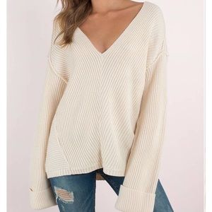 Sweater deep v-neck